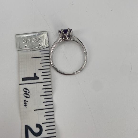 NEW! Sterling silver amethyst stone ring, size 6.25 - Picture 6 of 6